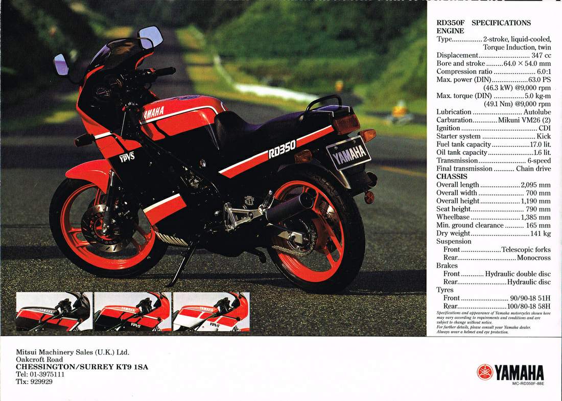 Yamaha rd 350 deals f2